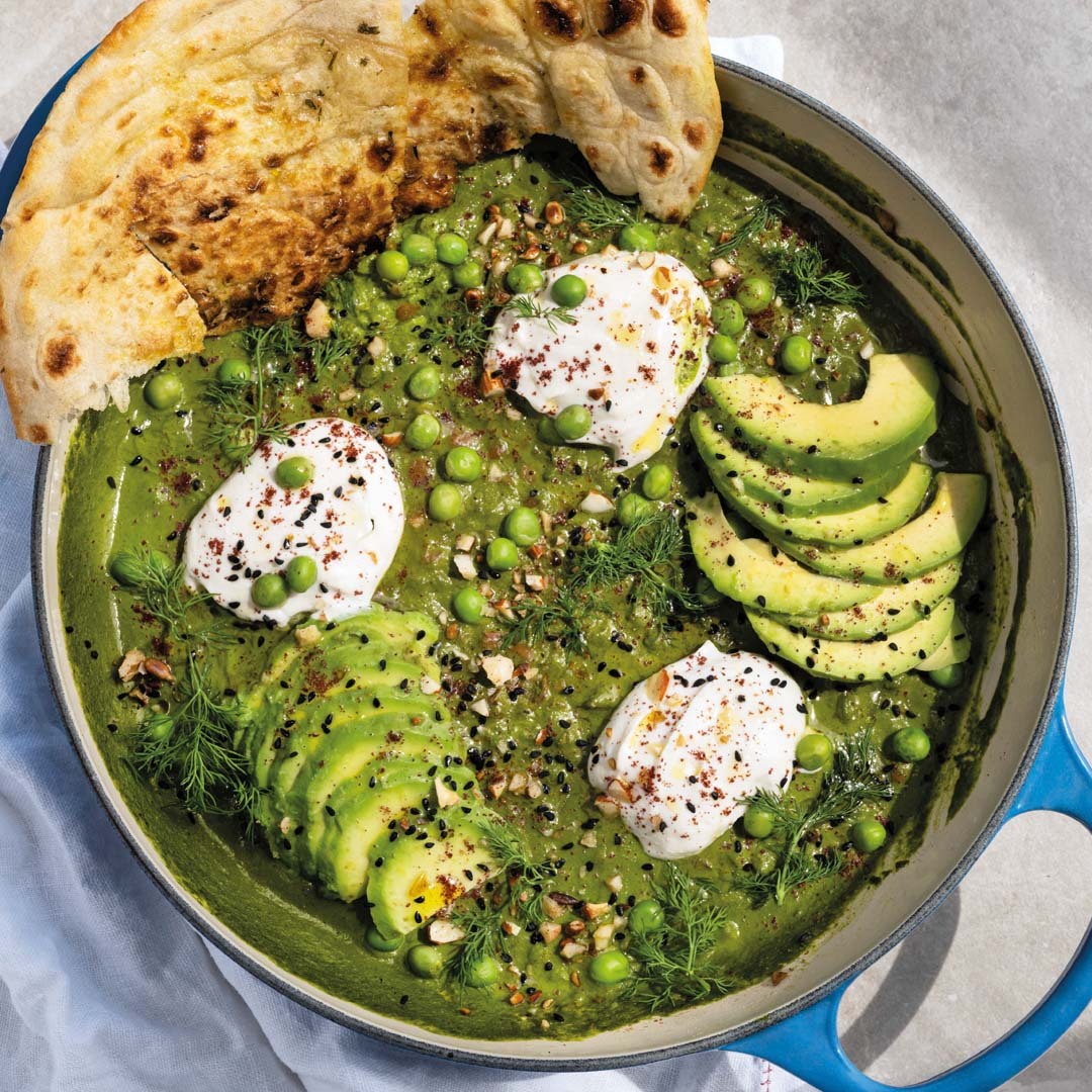 Thumbnail for 20 Plant Green Shakshuka With Garden Peas, Lentils, Whipped 'Feta', Avocado, Dukkah, Fresh Dill & Flatbread