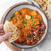 Creamy Mattar Makhani with Tofu 'Paneer', Zingy Kachumbar Salad & Soft Garlic Naan
