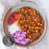 Caribbean Curried Chickpeas With Coconut Slaw & Scotch Bonnet Chilli Jam