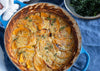 Butternut Squash & White Bean Gratin In Rich & Creamy Cashew, White Wine & Mustard Sauce With Cavolo Nero