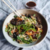 Yaki Udon Noodles With Aubergine, Savoy Cabbage, Carrot, Mushroom & Omega 3 Superseed Furikake