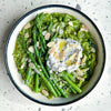 Super Green Spring Orzo With Peas, Asparagus, Spinach, Creamy Cashew 'Labneh' & Toasted Almonds