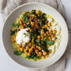 Healing Turmeric, Lemon & Ginger Chickpea Stew With Cavolo Nero, Coconut Yoghurt & Chilli Garlic Crunch